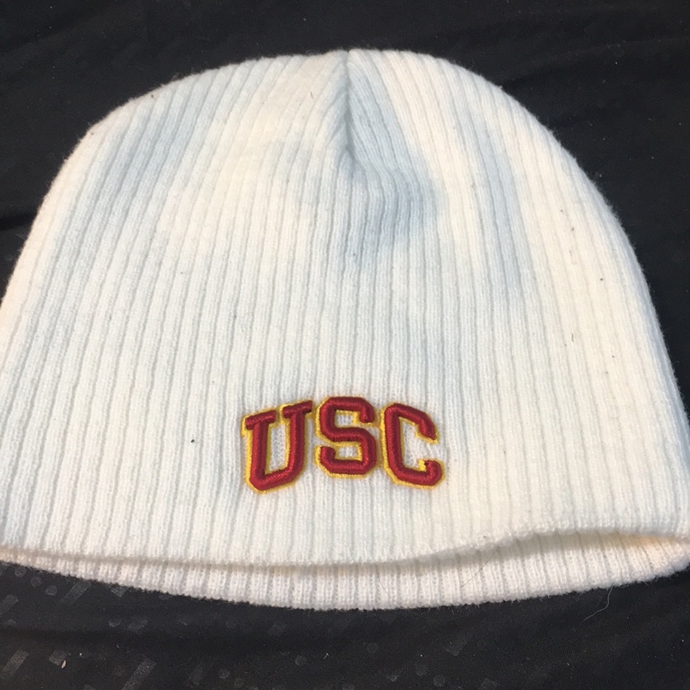 White USC Trojans Beanie